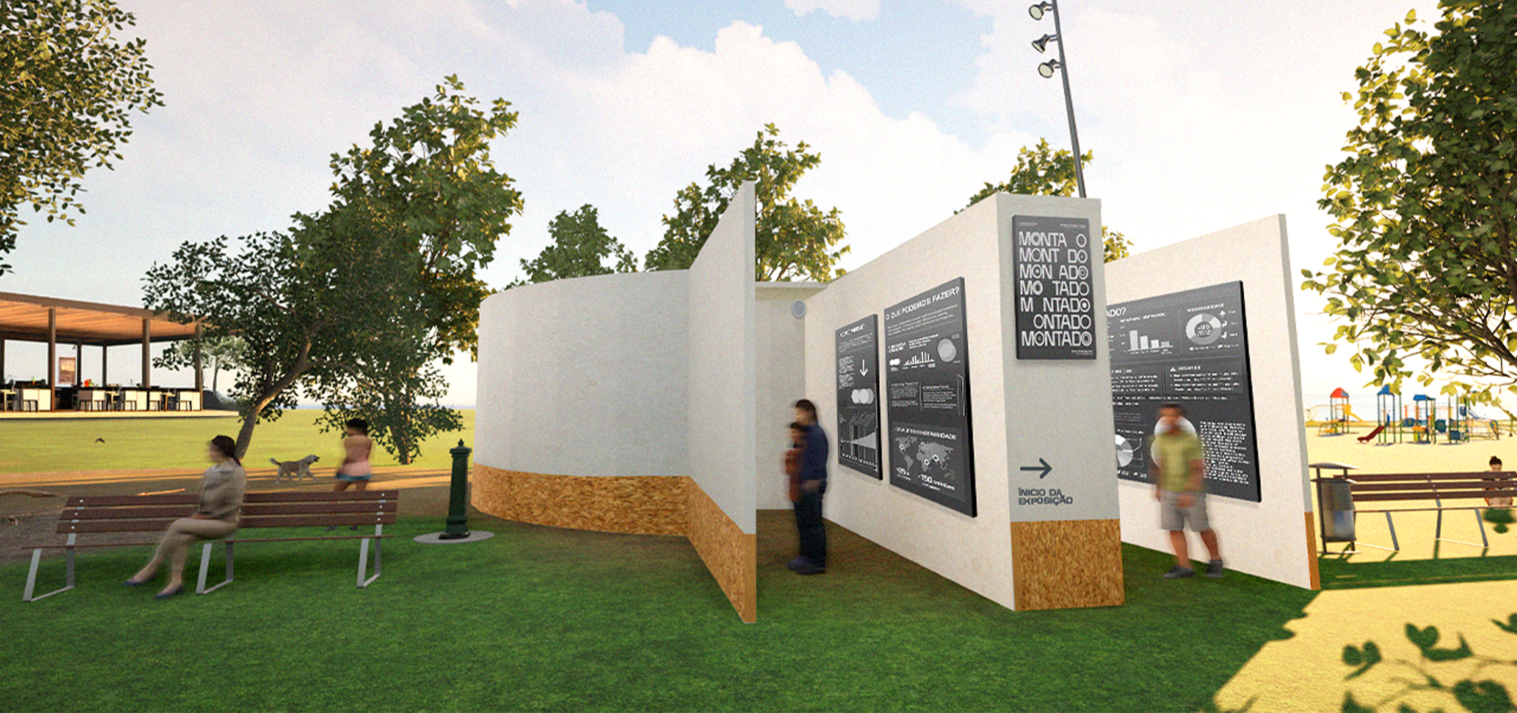 Montado exhibition introduction render